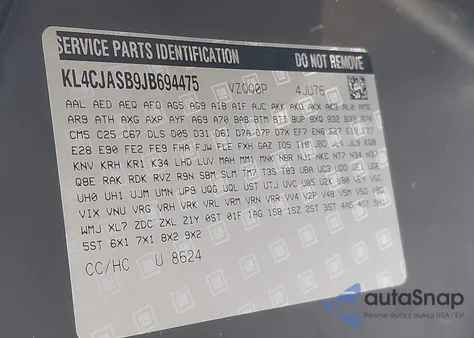 2018 Buick Encore Preferred из США, поврежденный, VIN KL4CJASB9JB694475